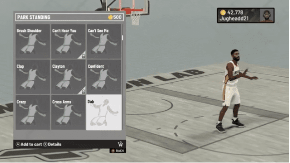 How to dab in NBA 2k19