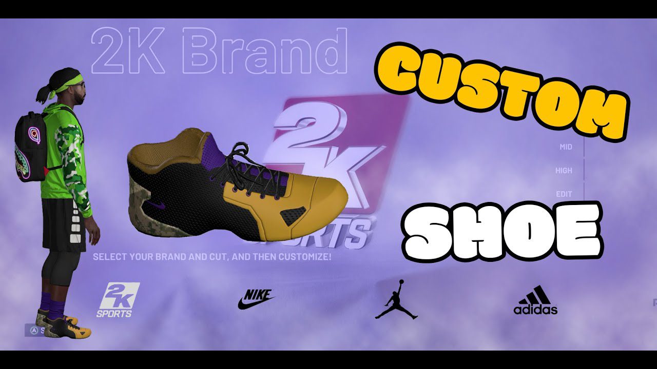 how to edit custom shoes in 2k